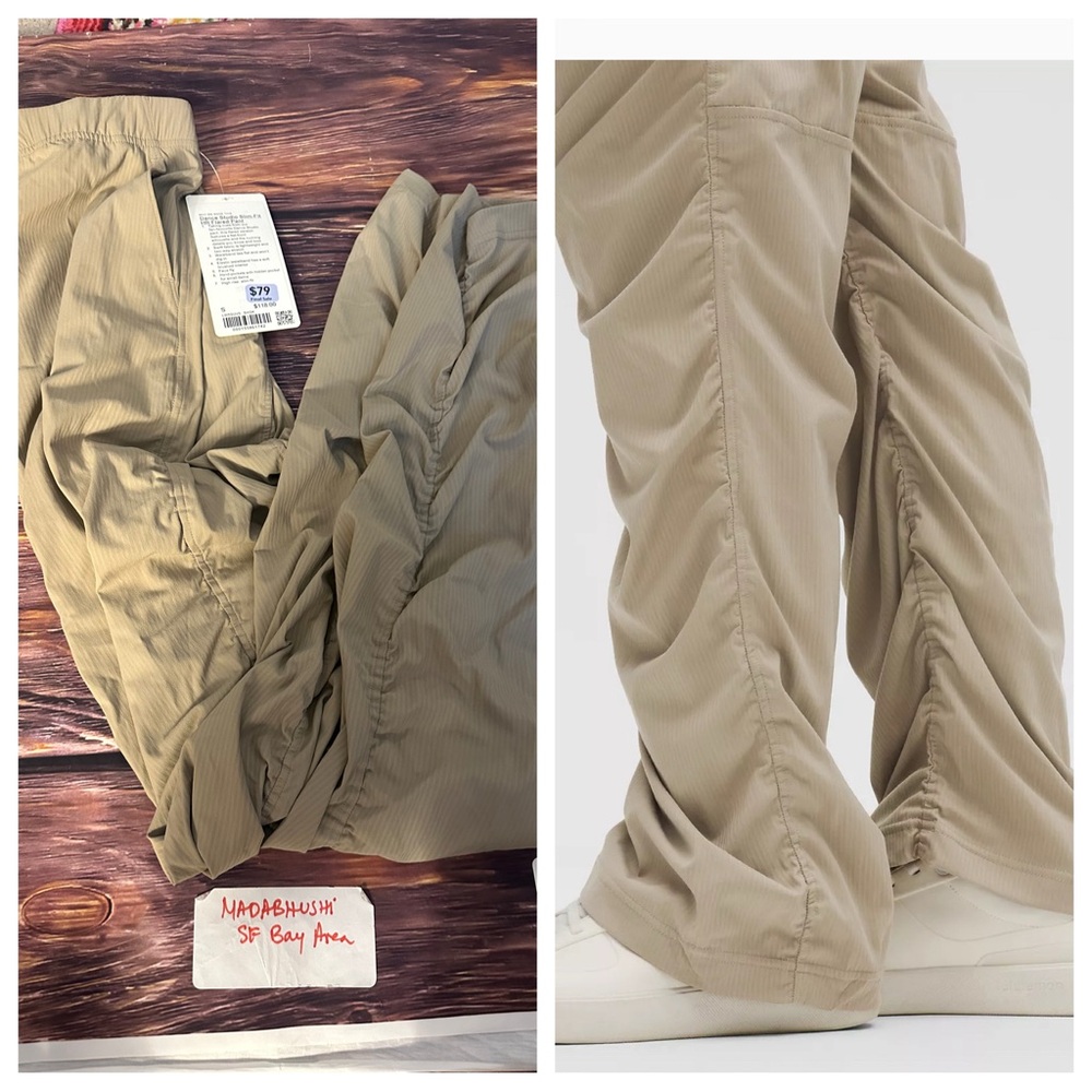Lululemon Athletica Tan (sheer oak) Dance Studio Slim HR flared pant